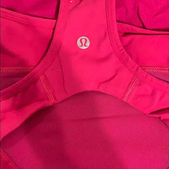Hot Pink Lululemon Work Out Top - Picture 4 of 4